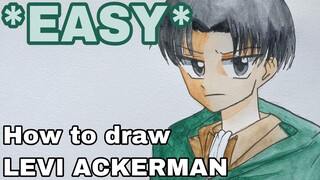 How to draw Levi Ackerman | easy step by step