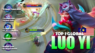 Luo Yi Brutal Damage! That Insane Burst Damage! | Top 1 Global Luo Yi Gameplay By Calz ~ MLBB