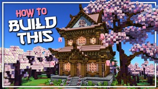 How to Build a Cherry Blossom Temple | Minecraft 1.20 Tutorial