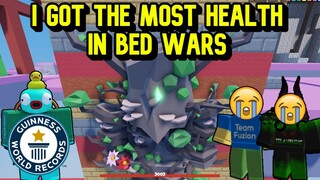 I beat Telanthric's & Fuzion's World Records For Most Health In Roblox Bed Wars