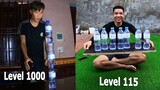 PHD | Lật Chai Nước Level 1 Đến Level 1000 | Phần 2 | Water Bottle Flip Trick Shots
