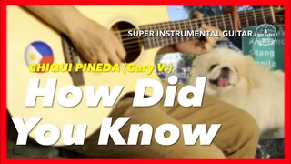 Chiqui Pineda How Did You Know Instrumental guitar karaoke version with lyrics