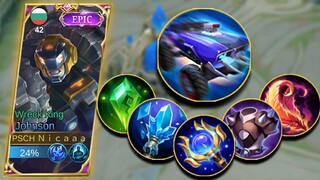 JOHNSON SUPPORT MAGE (CRAZY BUILD) INSANE INTENSE GAME | BEST BUILD AND EMBLEM S27 | MOBILE LEGENDS