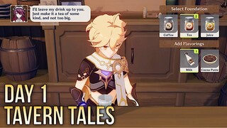 GENSHIN IMPACT - Diluc, Rosaria, Kaeya - Tavern Tales Part 1 Gameplay