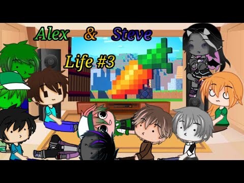 Monster School react to Alex & Steve Life #3