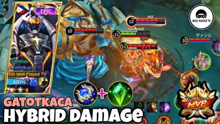 Insane DAMAGE with SUSTAIN | Gatotkaca Hybrid Damage Build | Even Hard Tanks will Hurt