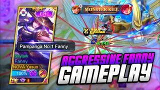 AGGRESSIVE FANNY GAMEPLAY | SOLO RANK GAMEPLAY | MLBB