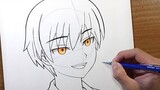 How to Draw AKABANE KARMA [ Assassination Classroom ] - cara gambar anime
