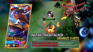 URANUS 3 HITS (Natan madaldal 😂) | BRUNO BEST BUILD AND EMBLEM MLBB - Master bodak