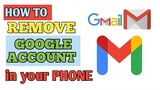 HOW TO REMOVE GMAIL ACCOUNT ON ANDROID PHONE