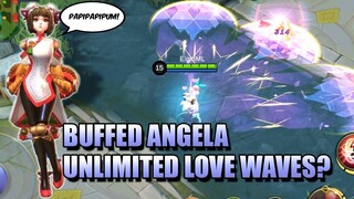 ANGELA IS BUFFED - SPAMMING HER LOVE WAVES