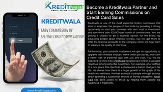 Kredit wala - Earn Commission By Selling Credit Cards Online