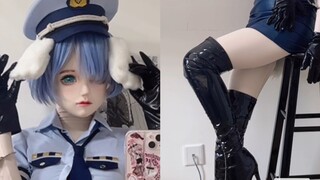 【kigurumi】Dog-eared Rem! The policewoman in long boots will take you all away