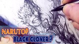 Drawing NARUTO As Black Clover Demon - Anime Manga Sketch