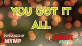 You Got It All - MYMP | Karaoke Version |🎼📀▶️