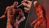 [Sculpture] Making "Attack on Titan" super-large giant clay statue / Dr. Garuda