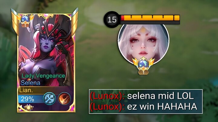 GOODBYE TOP GLOBAL LUNOX ☠️ THIS NEW META SELENA MID LANE IS THE BEST COUNTER FOR LUNOX!!