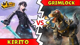 SongFish Triệu hồi KIRITO đấu với ROBOT GRIMLOCK khổng lồ trong mini world