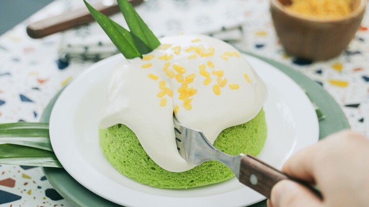 [Kuliner] [Masak] Kue kukus pandan hijau