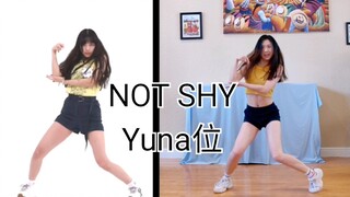 公开处刑！Yuna位Not Shy翻跳 本尊同屏对比