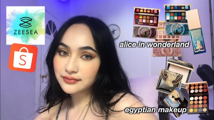 Testing out EGYPTIAN MAKEUP from Shopee + Lip Swatches and many more! ft. ZEESEA | Cheska Dionisio