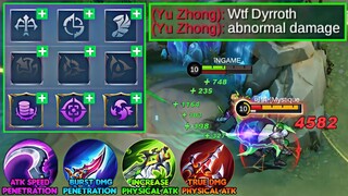 TOP GLOBAL DYRROTH! BEST IMMORTAL ONE SHOT BUILD 100% INSANE DAMAGE IN HIGH RANKED GAME! MLBB