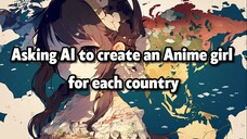 Asking AI to create an anime girl for each country