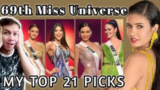 My top 21 picks for Miss Universe 2020