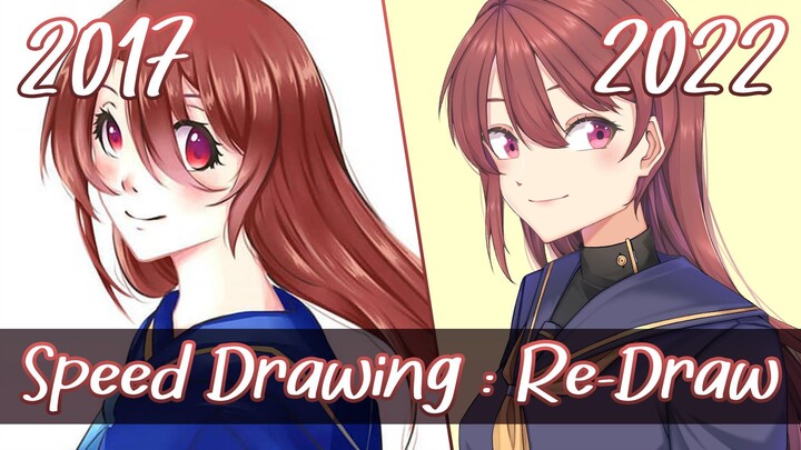 [Speed Drawing] Redrawing Old Artwork From 2017 Vs 2022