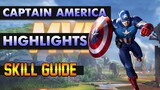CAPTAIN AMERICA SKILL GUIDE AND HIGHLIGHTS (FIGHTER) - MARVEL SUPER WAR