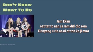 [Phiên âm tiếng Việt] Don't Know What To Do - BLACKPINK