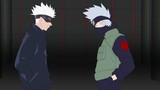 If Gojo Satoru met Kakashi, a fight between two blindfolded men.
