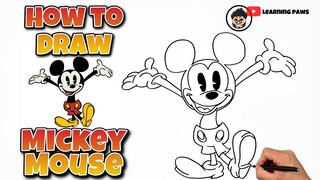 How To Draw Mickey Mouse | The Wonderful World of Mickey Mouse #drawing #artist #mickeymouse