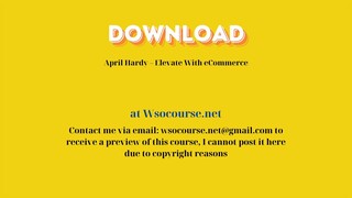 [GET] April Hardy – Elevate With eCommerce