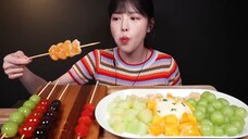 Sweet Tanghulu Mango Melon Ice Cream Bingsu MUKBANG ASMR