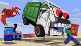 Monster School : TRAIN SCHOOL VS SCARY GARBAGE TRUCK EATER | CHOO CHOO CHARLES - Minecraft Animation