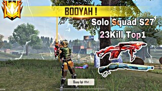 [Free Fire] Solo Squad, Leo Rank Đầu Mùa S27, Xử Lý Kinh Điển 23Kill Top1 + Chia Sẽ Cách Leo Rank