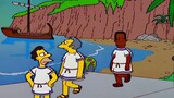 Homer eats his pig teammates without hesitation! The Simpsons