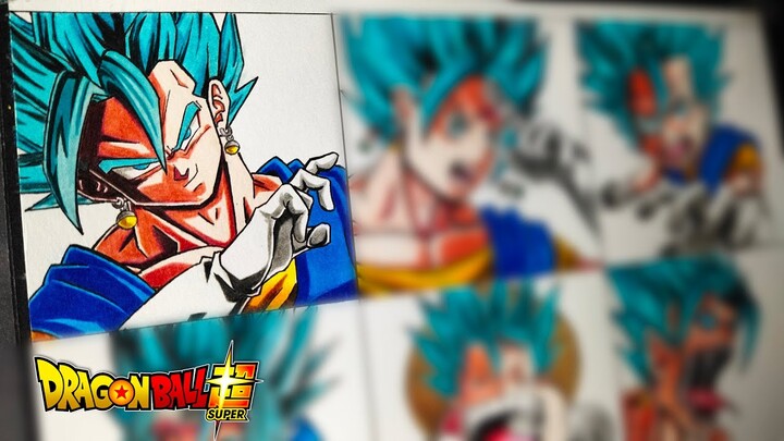 Drawing Vegito SSJ Blue in Different Anime Styles | Dragon Ball Super | diArt