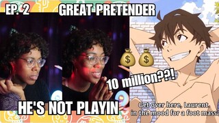 Edamame has guts! lol | Great Pretender Episode 2 Reaction | Lalafluffbunny