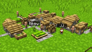 JJ vs Mikey Tiny Village Little Survival Battle Challenge in Minecraft (Maizen Mizen Mazien) Parody