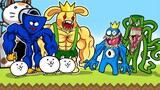 Rainbow friends and poppy playtime vs Bunzo Bunny | Rainbow friends animation.