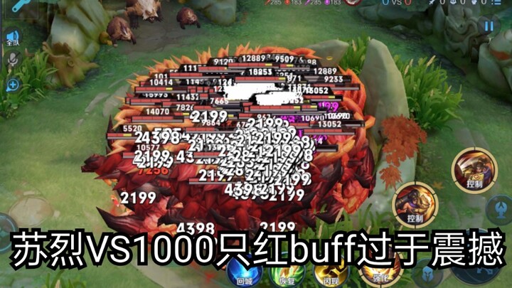 核弹流苏烈VS1000只红buff能瞬间秒光吗？