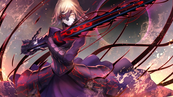 【𝟏𝟐𝟎𝐅𝐏𝐒 𝟒𝐊 】Fate HF 黑saber:"你们两个一起上！"