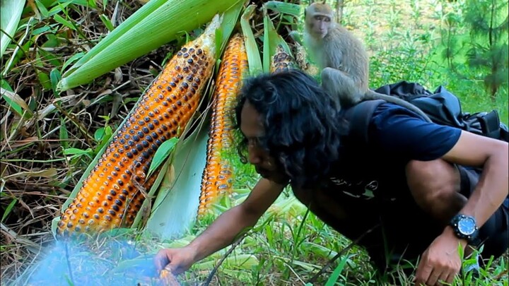 Ternyata Bakar Jagung Di Alam Lebih Enak Dari Bakar Pisang 😂‼️| Si Booth Monyet Lucu Juga Suka