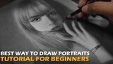 How To Draw Portrait Using Charcoal | ft. BLACKPINK LISA