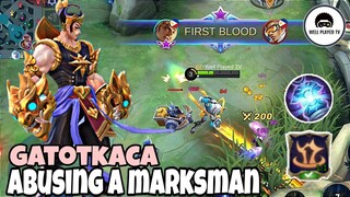 ABUSING A MARKSMAN ON GOLD LANE | GATOTKACA SUSTAIN BUILD