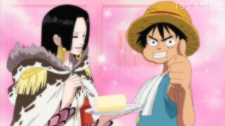 Luffy chinh phục thành công trái tim nữ hoàng hải tặc, sanji tại đảo kama bakka.