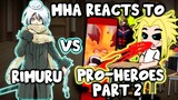 MHA/BNHA Reacts To Rimuru Tempest VS. Pro Heroes Part 2 || Gacha Club ||
