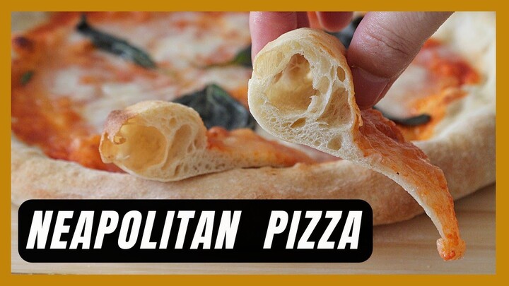 Neapolitan Pizza ( Home Oven ) | วิธีทำอิตาเลี่ยนพิซซ่า  นาโปลีพิซซ่า ขอบเป็นโพรง โดยใช้เตาอบที่บ้าน